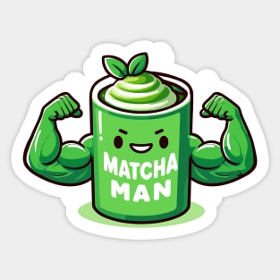 Matcha Man Power Mug Sticker